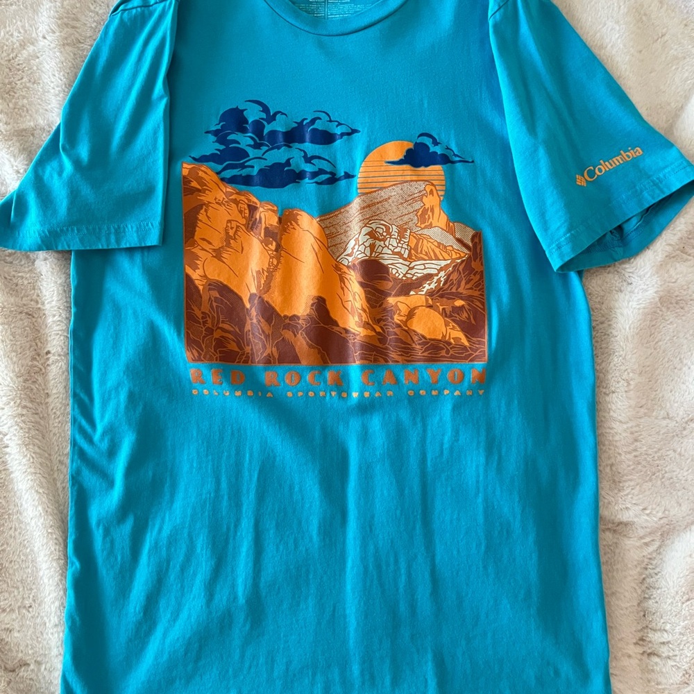 Columbia Teal and Orange Graphic Tee